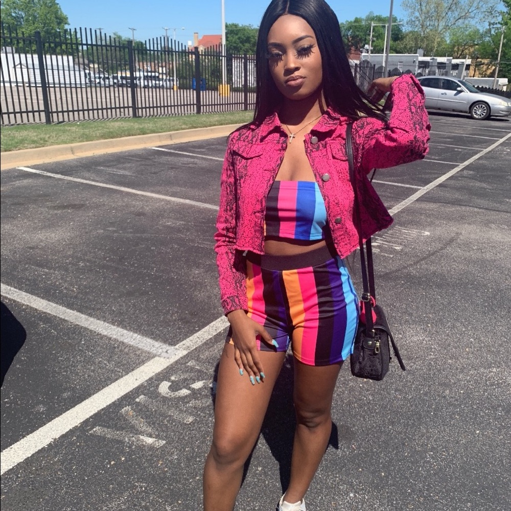 Rainbow 2 piece short set